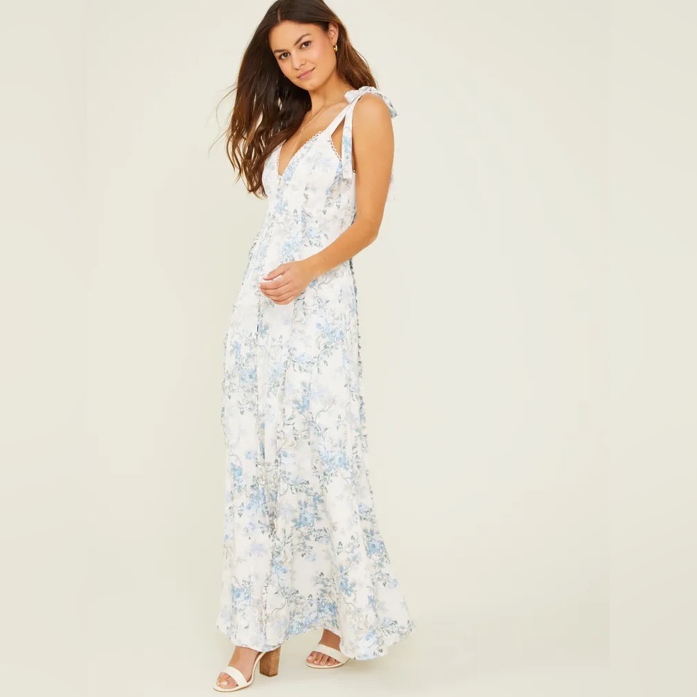 NWT Altar’d State Jacindy Satin Maxi Dress